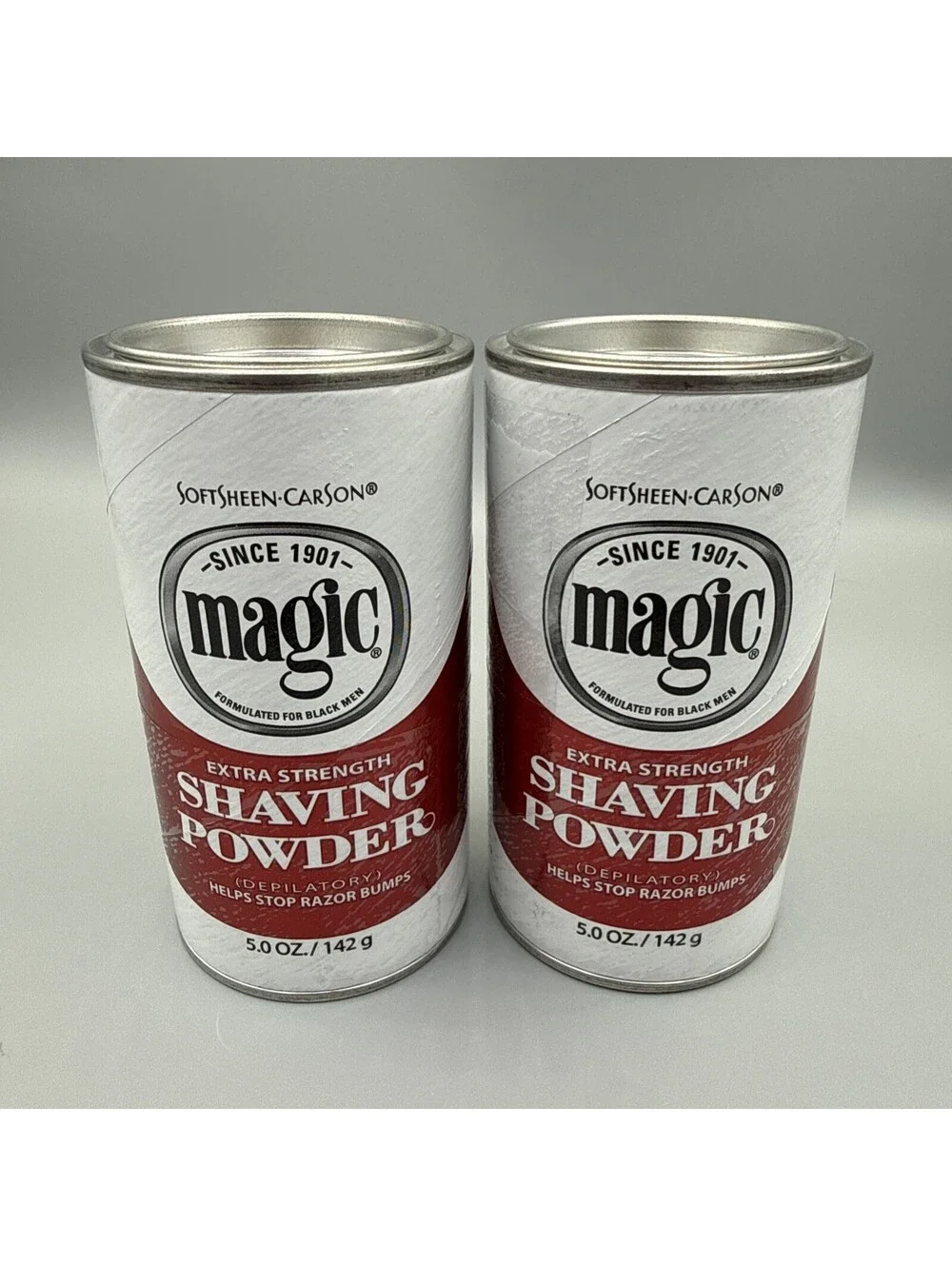 SoftSheen Carson Magic Shaving Powder Extra Strength Shave 2 Cans 5 oz New
